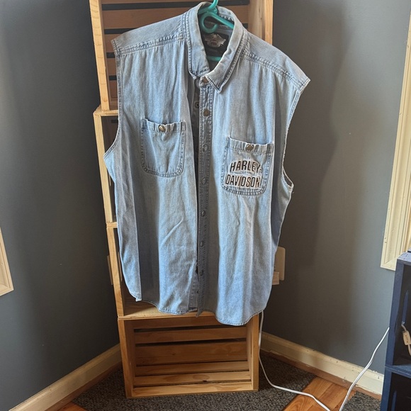 Harley-Davidson Other - Harley-Davidson Light Blue Denim Vest
